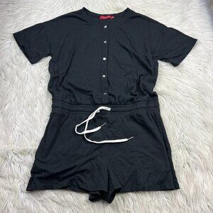 Philantropy Knit Blouson Waist Button Front Romper